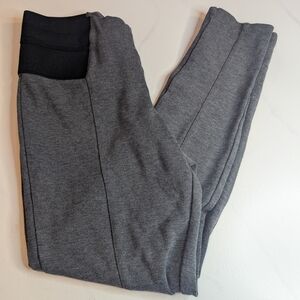 Esmara Women's Tapered Seamed Linen Blend Gray Leggings, Size M 8/10